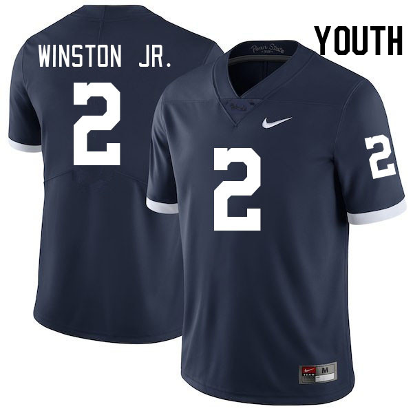 Youth #2 Kevin Winston Jr. Penn State Nittany Lions College Football Jerseys Stitched-Retro